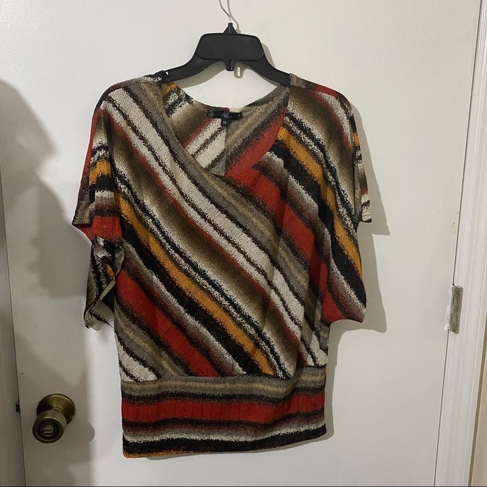 Have Striped Kimono Sleeve Top 1x